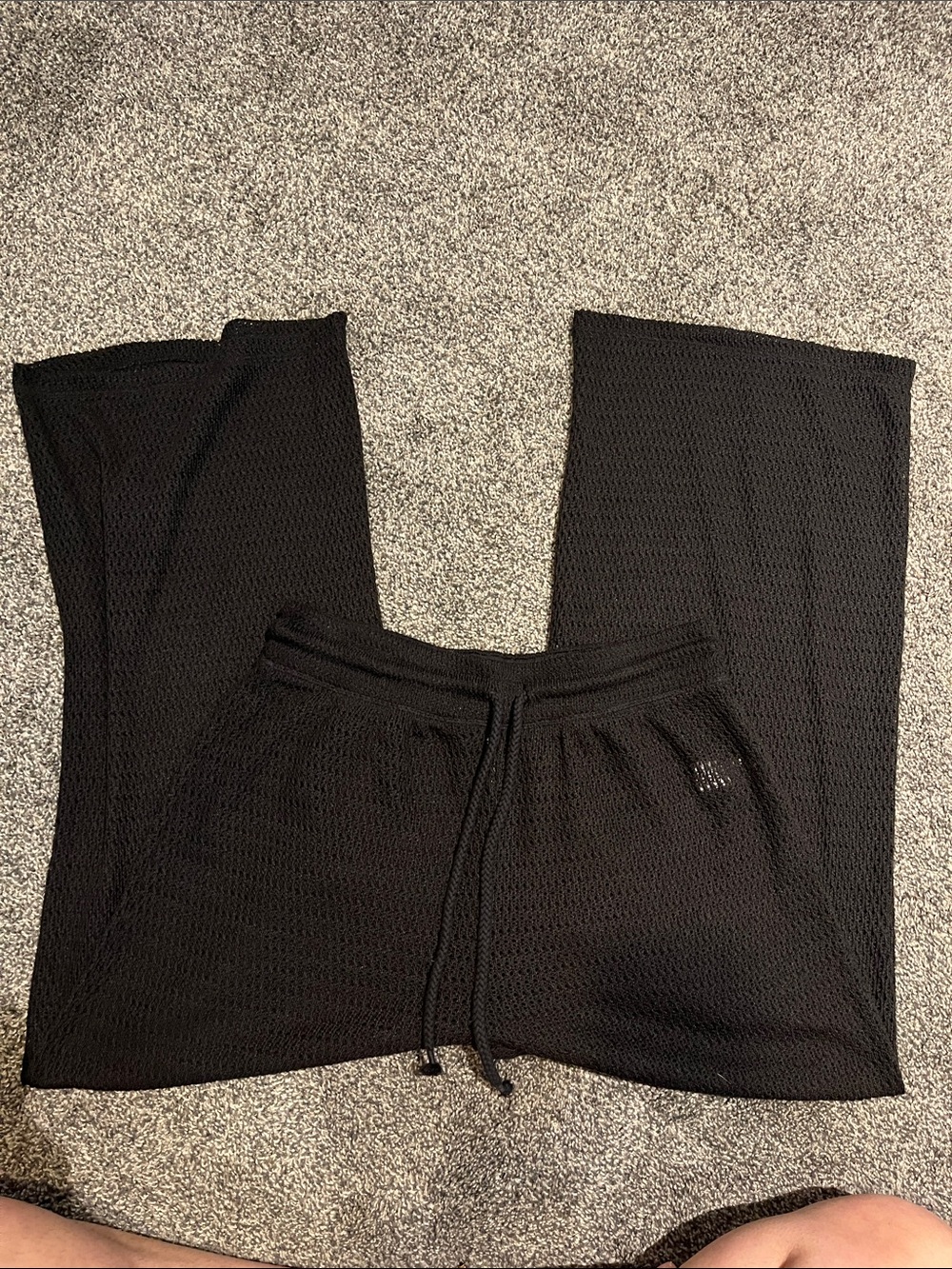 Joe Fresh Black Crochet Wide leg Pants